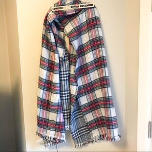 Plaid Large Blanket Scarf